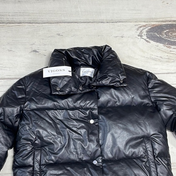 Vigoss Puffer Coat Winter Jacket Black NWT Pockets Size Small - Picture 8 of 12